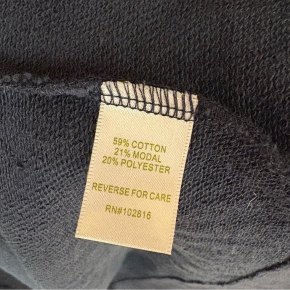 Garnet Hill Navy Blue Cuffed Sleeve Long Open Cardigan - Picture 6 of 6